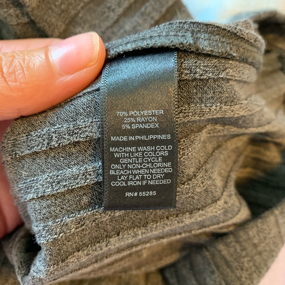 Express Gray Ribbed Dress - Picture 6 of 6